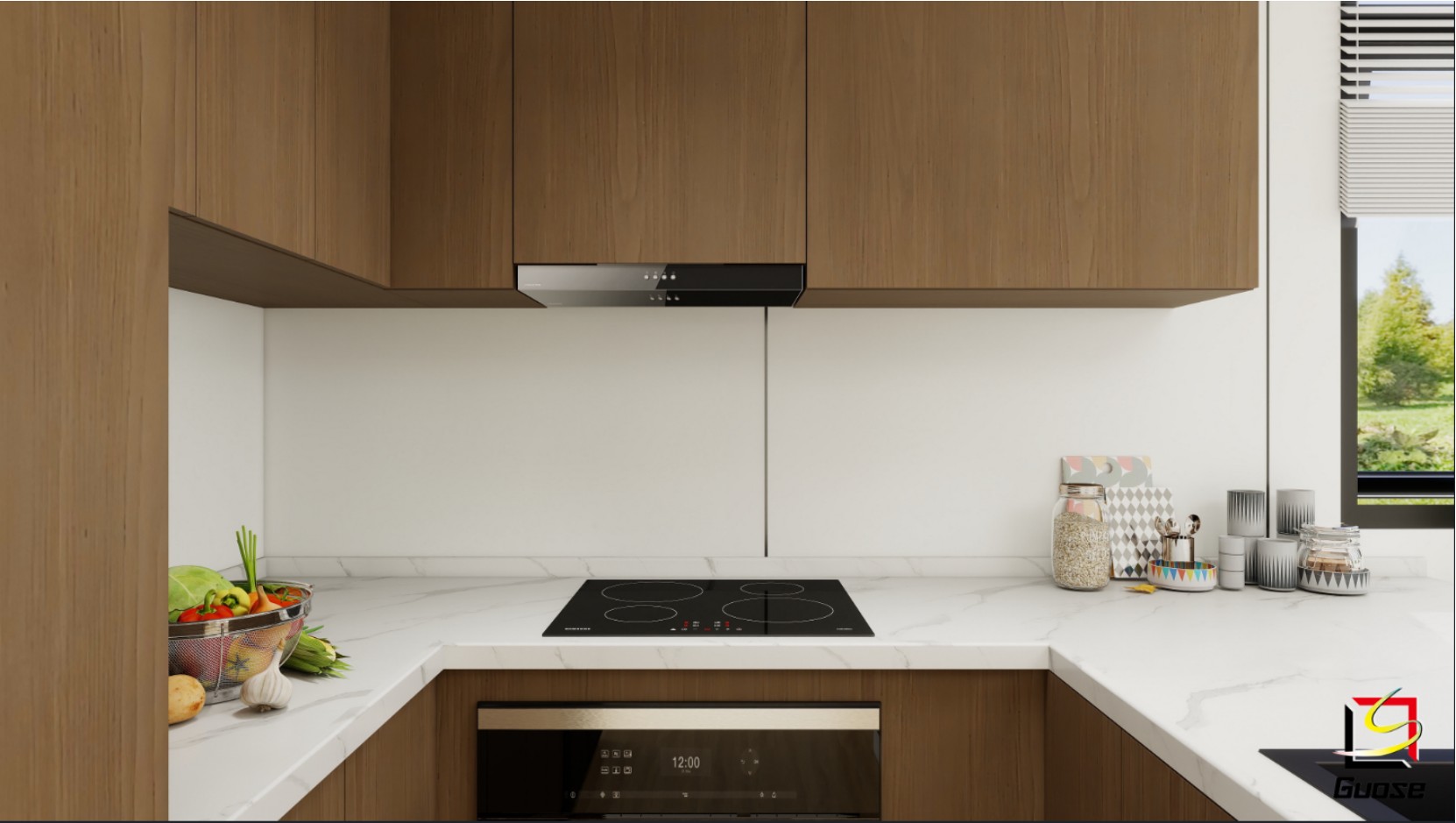 Ozzy Nest kitchen detail rendering