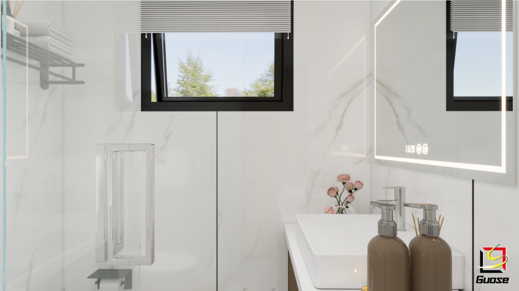 Ozzy Nest bathroom detail rendering